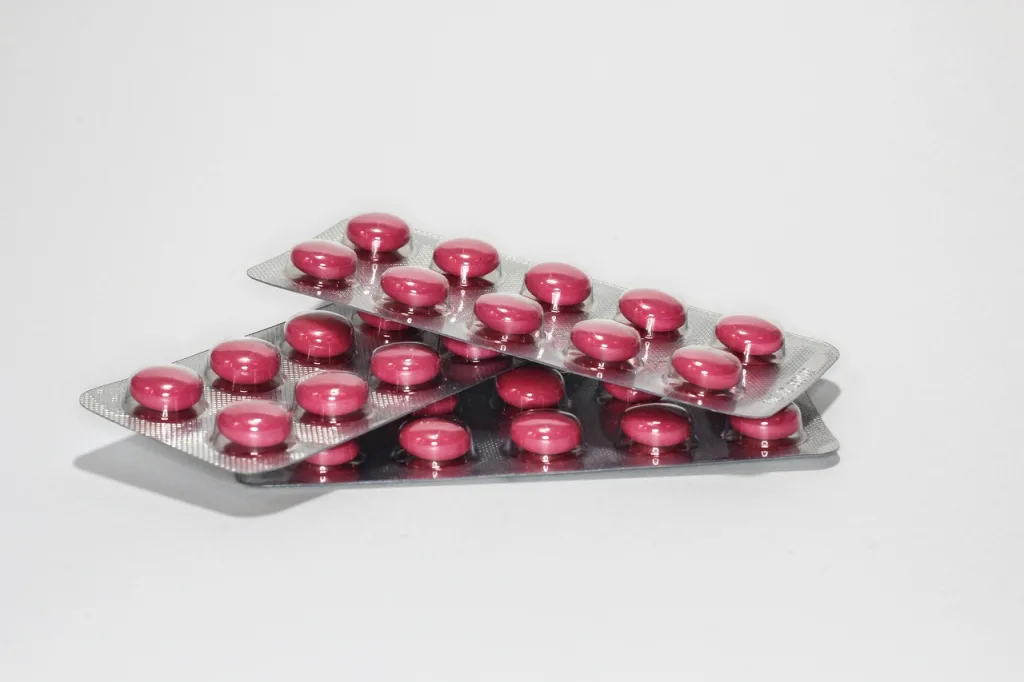 pink pills in blister pack